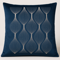 Navy Geometry Cushion Cover 45x45
