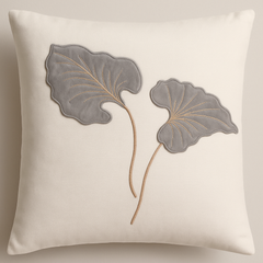 Silver Leaf Cushion Cover 45x45